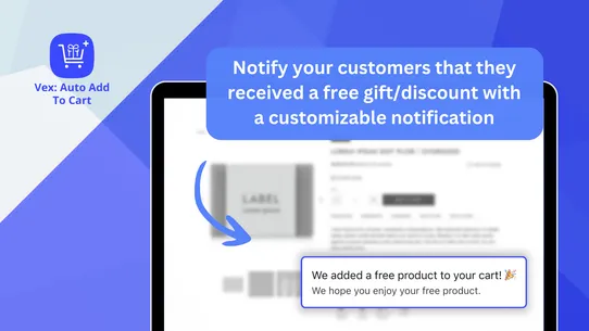 Vex Auto Add To Cart Free Gift screenshot