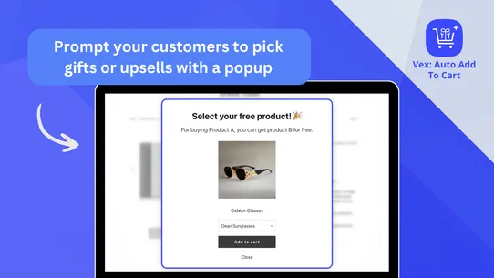 Vex Auto Add To Cart Free Gift screenshot