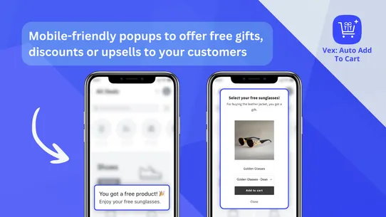 Vex Auto Add To Cart Free Gift screenshot