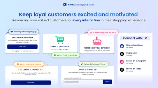 BLOY Loyalty Program Rewards screenshot