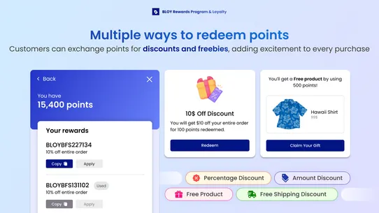 BLOY Loyalty Program Rewards screenshot