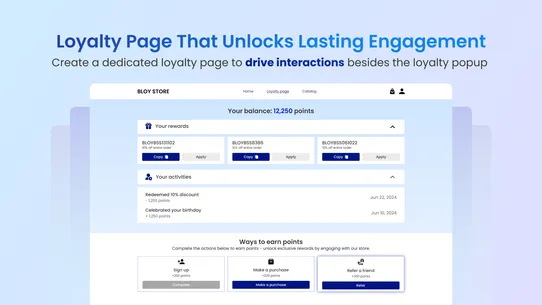 BLOY Rewards Program &amp; Loyalty screenshot