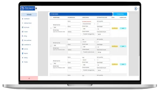 Pak Express Courier screenshot