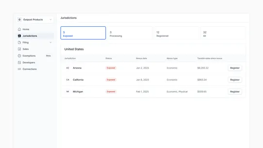 Numeral Sales Tax screenshot