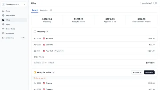 Numeral Sales Tax screenshot