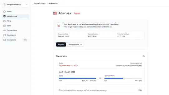 Numeral Sales Tax screenshot