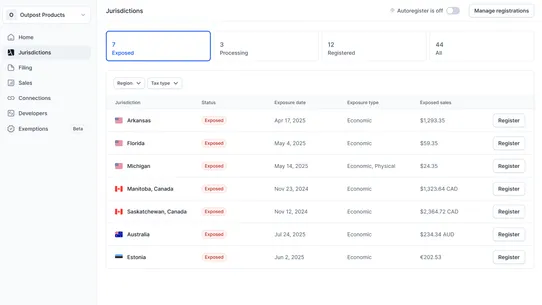 Numeral Sales Tax screenshot