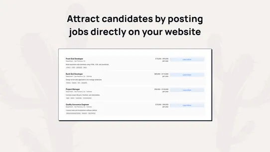 K: Job Posting Careers Page screenshot