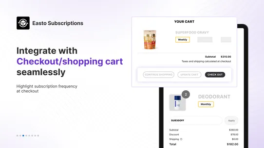 Easto Subscriptions App screenshot