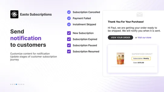 Easto Subscriptions App screenshot