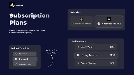 Easto Subscriptions App screenshot