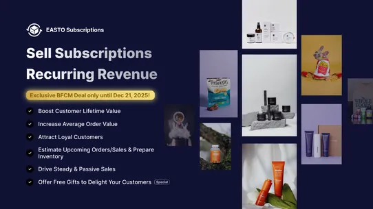 Easto Subscriptions App screenshot
