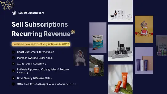 Easto Subscriptions App screenshot