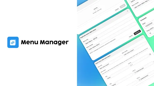 Menu Manager | Copy &amp; Backup screenshot