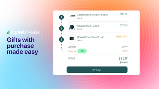 Koala Free Gift Add to Cart screenshot