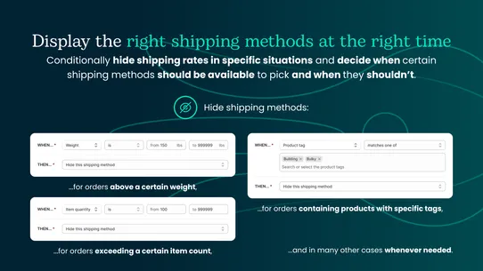Shipping Rates Rules &amp; Zones screenshot