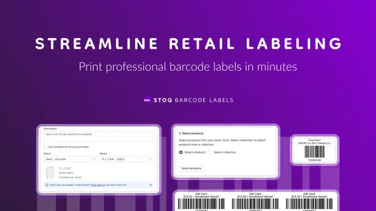 Retail Barcode Labels ‑ Stoq screenshot