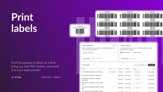 Retail Barcode Labels ‑ Stoq screenshot