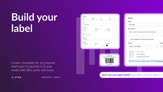 Retail Barcode Labels ‑ Stoq screenshot