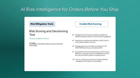 Order Score &amp; Package Protect screenshot