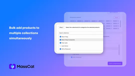 Collections Bulk Add ‑ MassCat screenshot