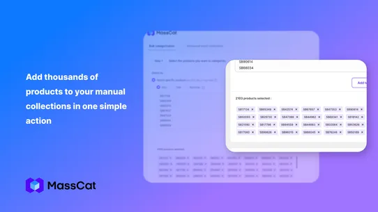Collections Bulk Add ‑ MassCat screenshot