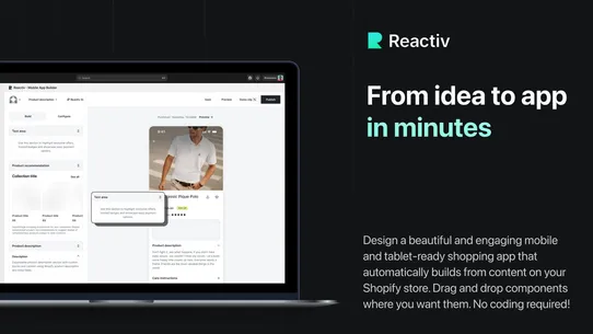 Reactiv ‑ Mobile App Builder screenshot