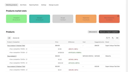 GJ Competition Price Tracker screenshot