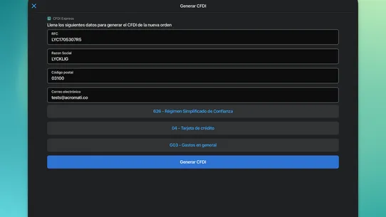 CFDI Express ‑ Mexican Invoice screenshot