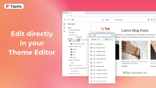Tapita: AI Theme Section Store screenshot