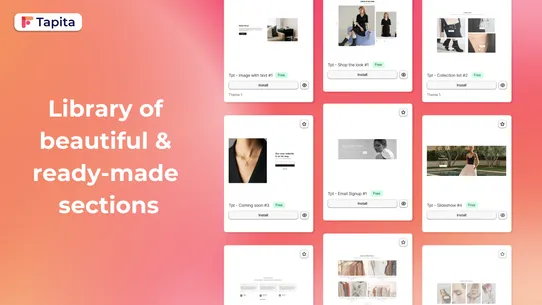 Tapita: AI Theme Section Store screenshot