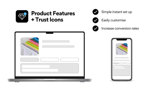 Product Features + Trust Icons screenshot