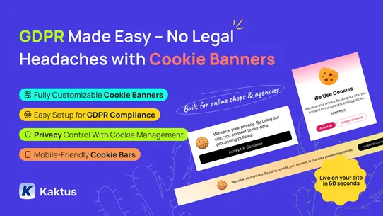 K: GDPR Cookie Consent Banner screenshot