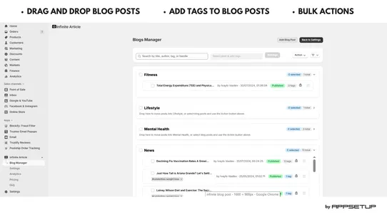 Infinite Blog Post • AS screenshot