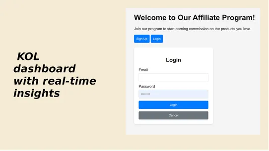 KOL Affiliate Marketing screenshot