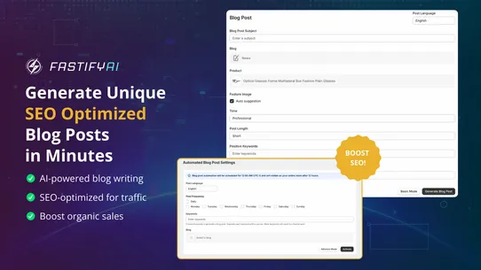 FastifyAI Landing Page &amp; Blog screenshot