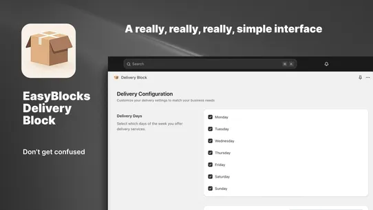 EasyBlocks: Delivery Block screenshot