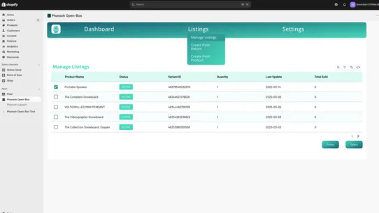 Pharaoh Open‑Box screenshot