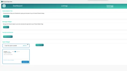 Pharaoh Open‑Box screenshot