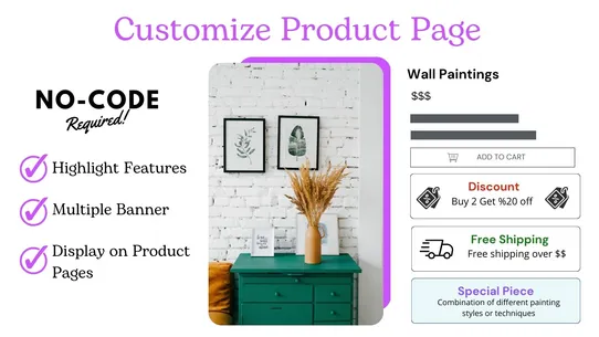 Hey! Product Page Banner&amp; Text screenshot