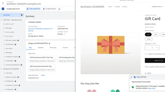 Tag Concierge GTM Tracking screenshot