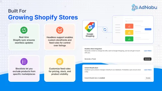 Nabu for Google Shopping Feed screenshot