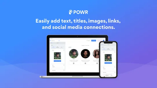 POWR: About Us | Team Profile screenshot