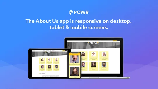 POWR: About Us | Team Profile screenshot