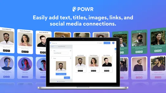 POWR: About Us | Team Profile screenshot