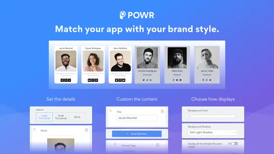 POWR: About Us | Team Profile screenshot