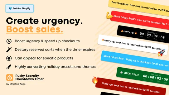 Rushy Scarcity Countdown Timer screenshot