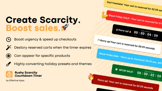 Rushy Scarcity Countdown Timer screenshot