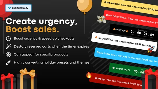 Scarcity+ Cart Countdown Timer screenshot