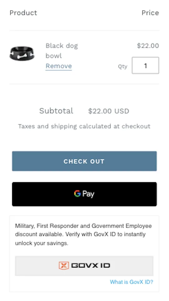 GOVX ID Exclusive Discounts screenshot